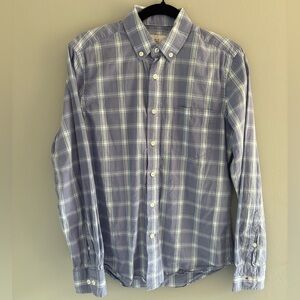 RVYC Shirt No Boat No Problem blue 100% Cotton Plaid Button Down Mens size small